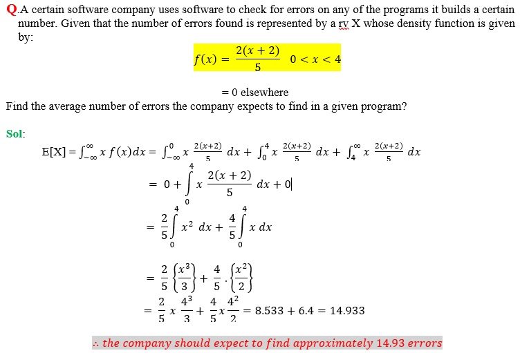 expectation of continuous random variable