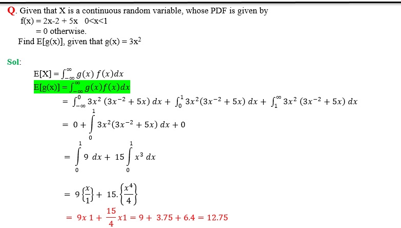 expectation of continuous random variable