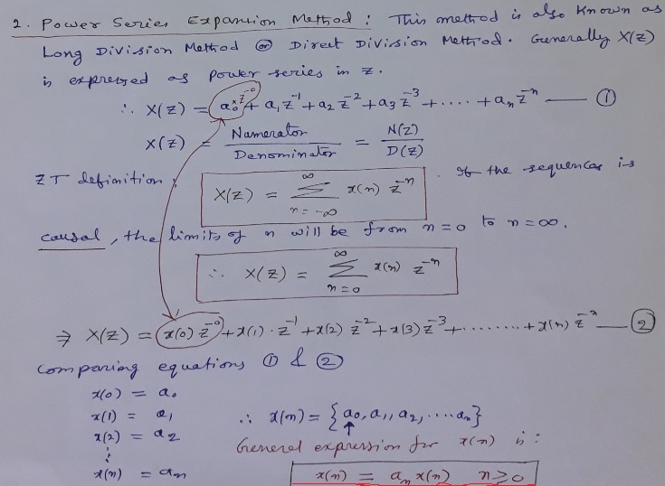 Inverse Z Transform Power Series Expansion Method Engineerstutor