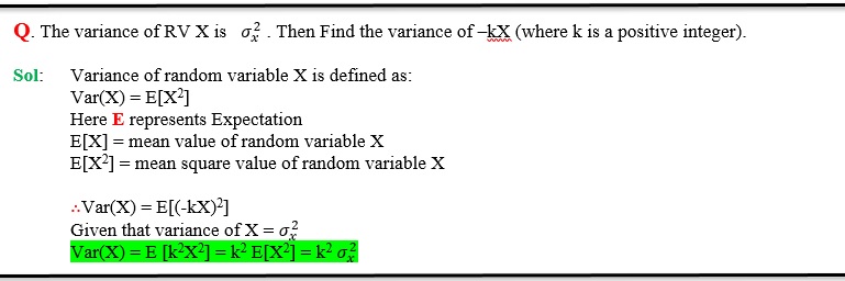 variance of random variable