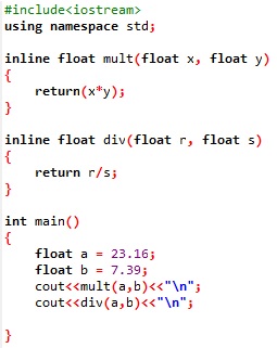 inline function example