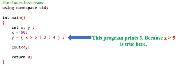 ternary operator program