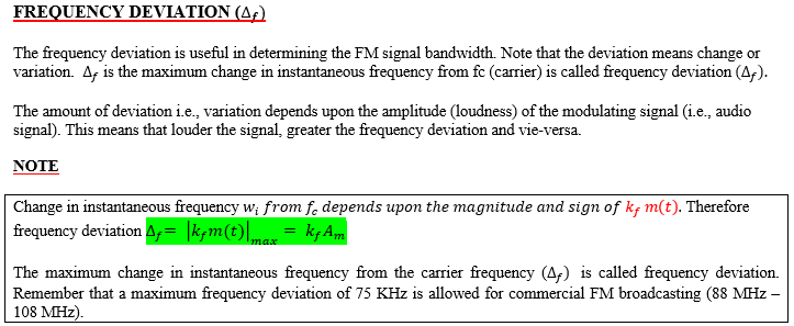 frequency deviation
