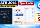 GATE 2014 (CS02) – C Programming | Q.10
