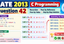 GATE 2013 COMPUTER SCIENCE & INFORMATION TECH. – CS – C Programming | Q. 42