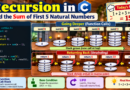 Sum of First 5 Natural Numbers in C: Understanding Recursion Step by Step